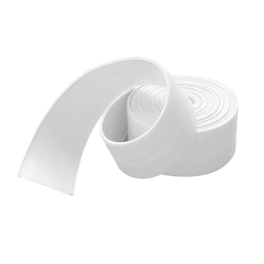 White Mildewproof Wall Caulk Tub Surround Sealer Trim Waterproof Mold Proof Self Adhesive Tape Kitchen Bathroom Toilet Sealant |