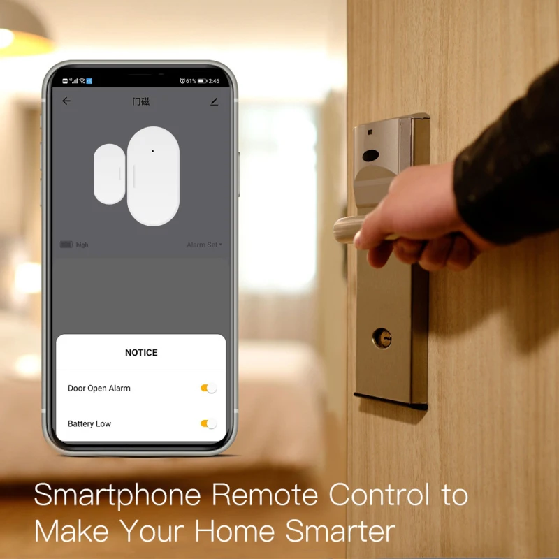 Датчик Контакта Tuya Smart ZigBee для дверей и окон беспроводной смарт детектор