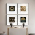 Роскошный золотой абстрактный постер, художественная живопись, украшение для дома, настенное искусство, скандинавский холст, печатная Золотая фольга, для гостиной, простая роспись