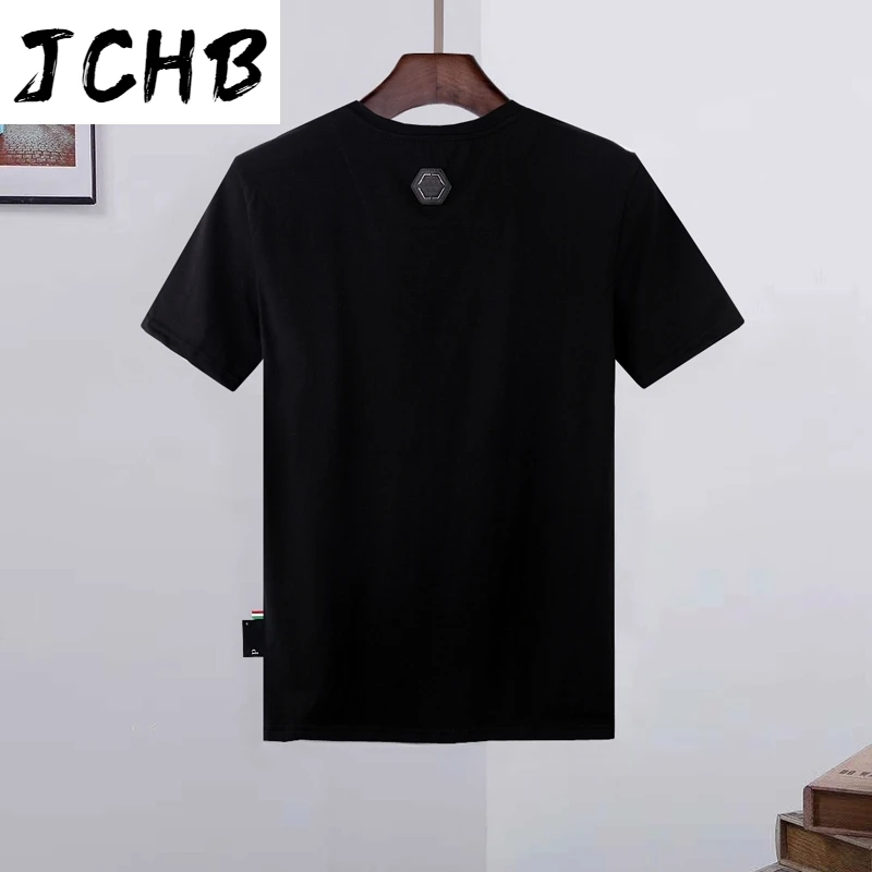 

Fashion Sleeve Short 3D Printed Diamond T-shirt Men Women Plein Skull Tops Streetwear Fitness Sportswear