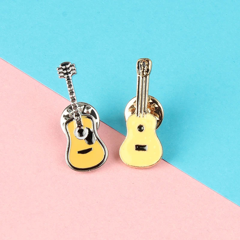 Эмалированные булавки в 2 стилях высокого качества скрипичная брошь виде гитары