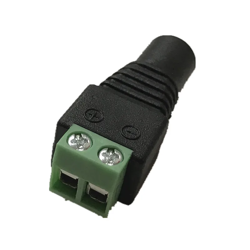 

10pcs/lot 5.5x2.1mm CCTV camera Female DC Power Jack Plug Adapter For 5050 3528 5630 5730 Single Color LED Strip Light