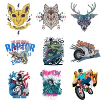 iron on transfers for clothing patches for clothes stickers diy flex fusible skull patch transfer vinyl adhesive stripe rock c