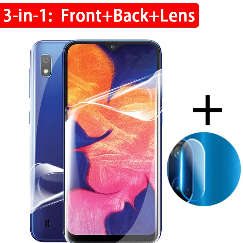 Защитная пленка 3 в 1 для Samsung A10 A10e A10s A11 A12 M10 M11 M12 Galaxy A 10e 11 12|Защитные стёкла и