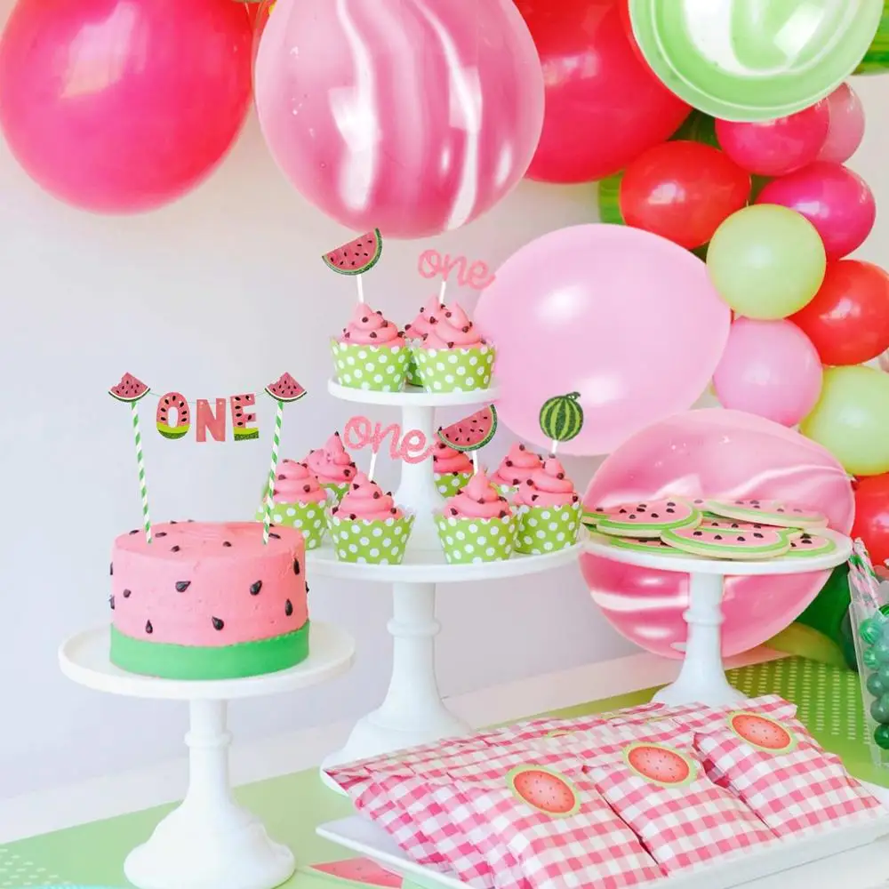 Декор для летней вечеринки арбуз вечеринка 1 й день рождения гавайская летняя