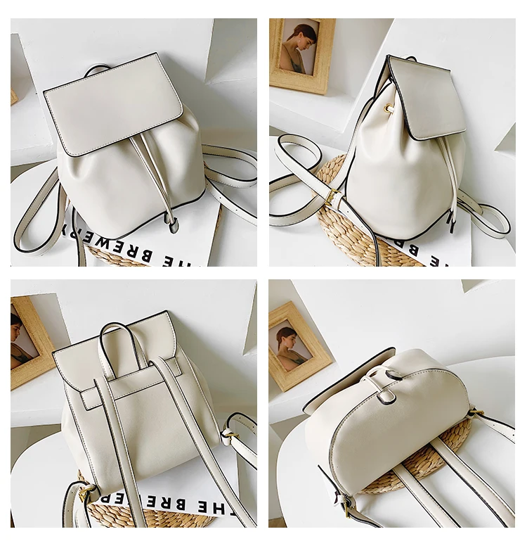 

Fashion Candy color Women Backpack Pu Leather Female Backpack small 2020 new Backpacks for Teenger Girl Leisure Shoulder Bag