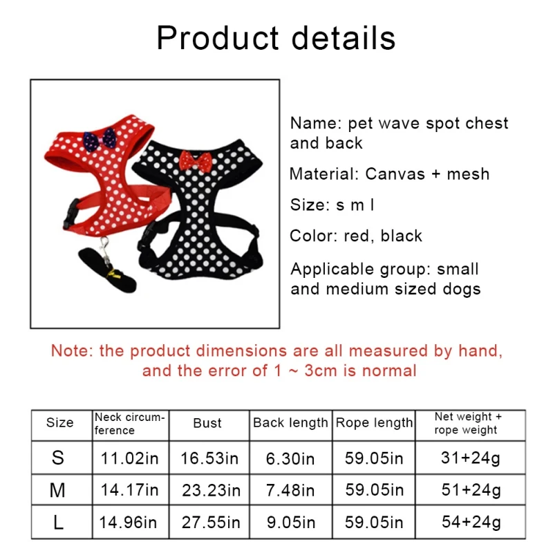 

panDaDa Nylon Mesh Dog Cat Harness Vest Printed French Bulldog Harness Puppy Small Medium Dogs Cats Harness Walking