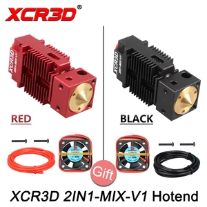 3d printer hotend parts 2in1 mix v1 hotend 2 in 1 out mixed color 1 75mm filament bowden extruder 12v24v for titan mk8 free global shipping