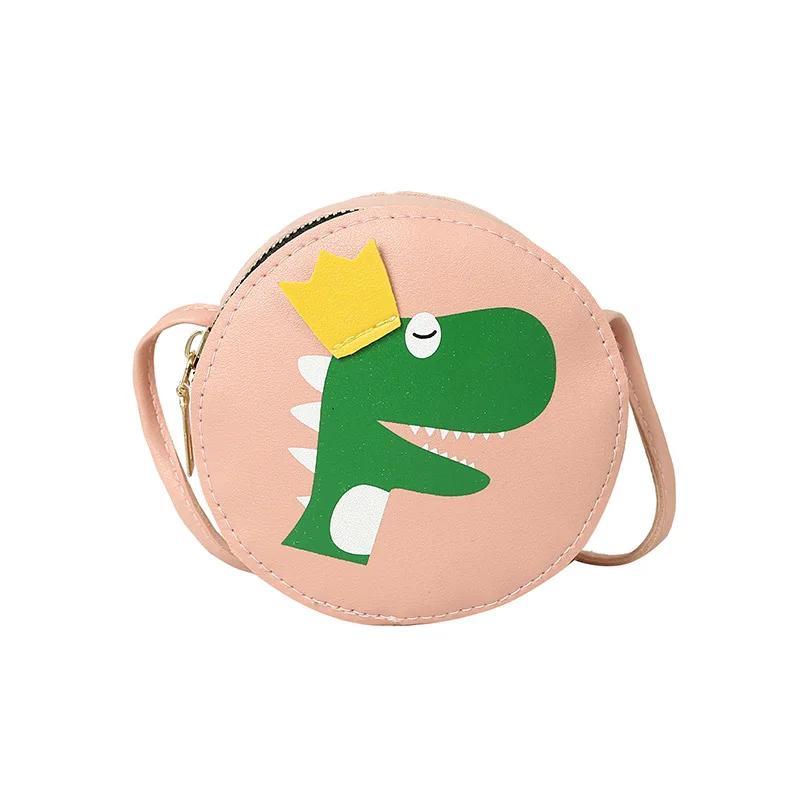 Детская мини-сумка из ПУ кожи сумка-мессенджер через плечо с милым динозавром