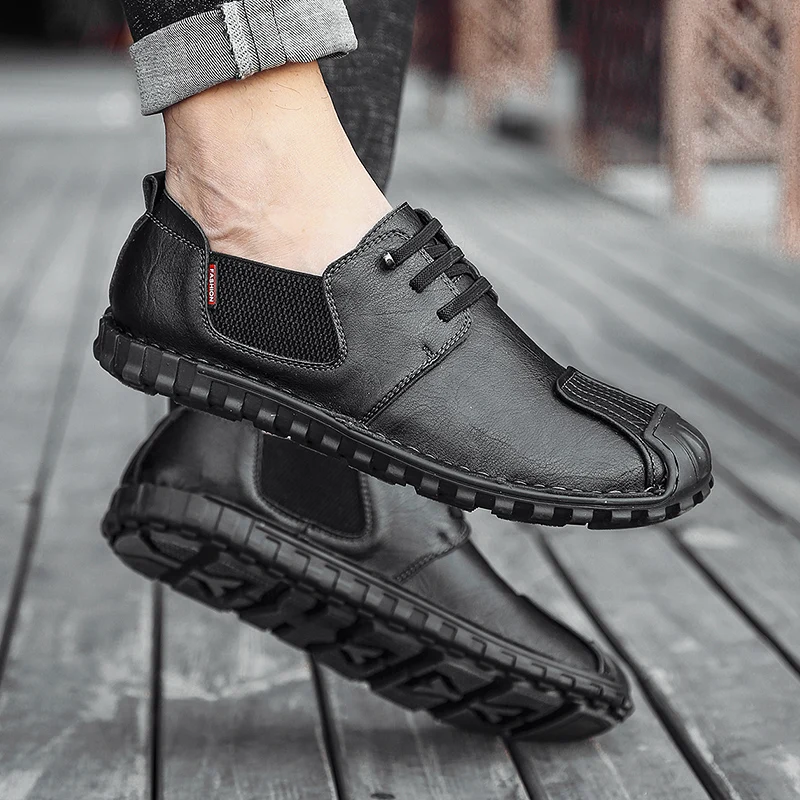 

casual Shoes men Flats Fabric Men Gommino Driving Shoes Autumn Leisure lace up Fashion autumn Style Soft Male Moccasins