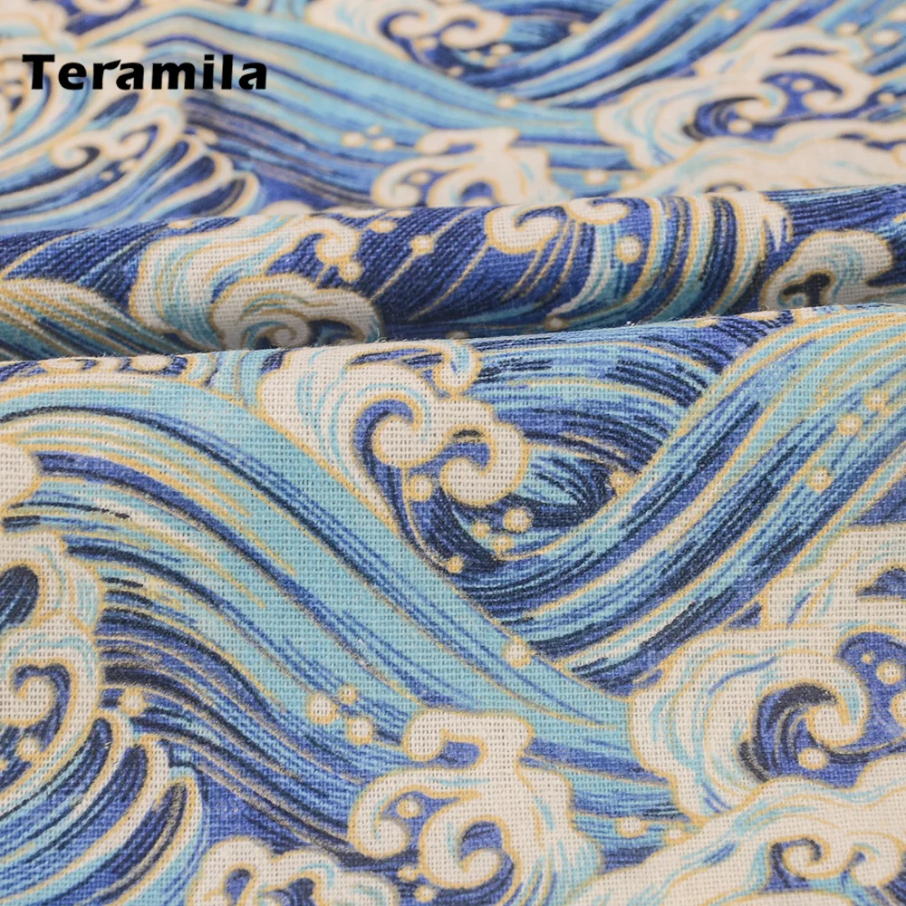 Teramila морской волны с золотой стороной прямоугольник обеденный стол ткань