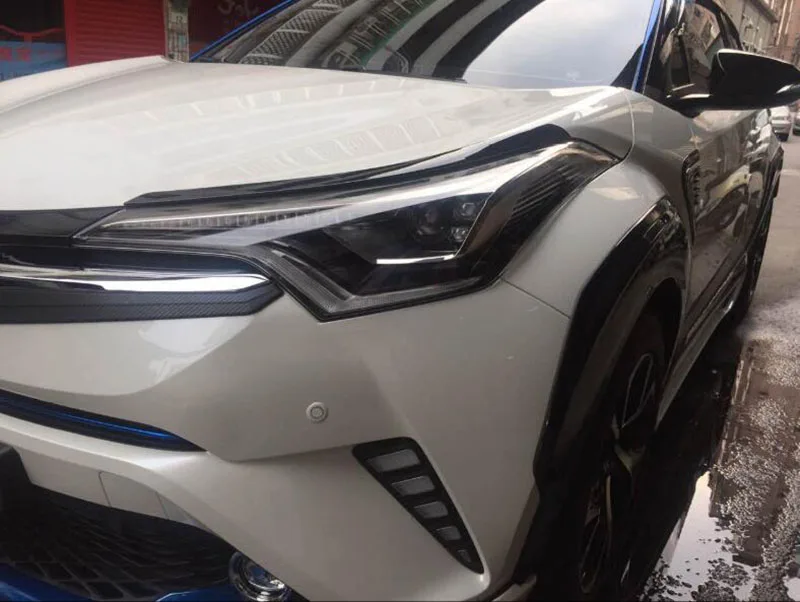 Для TOYOTA CHR C HR 2016 2017 2018 углеродного волокна Стиль передние фары лампы литья