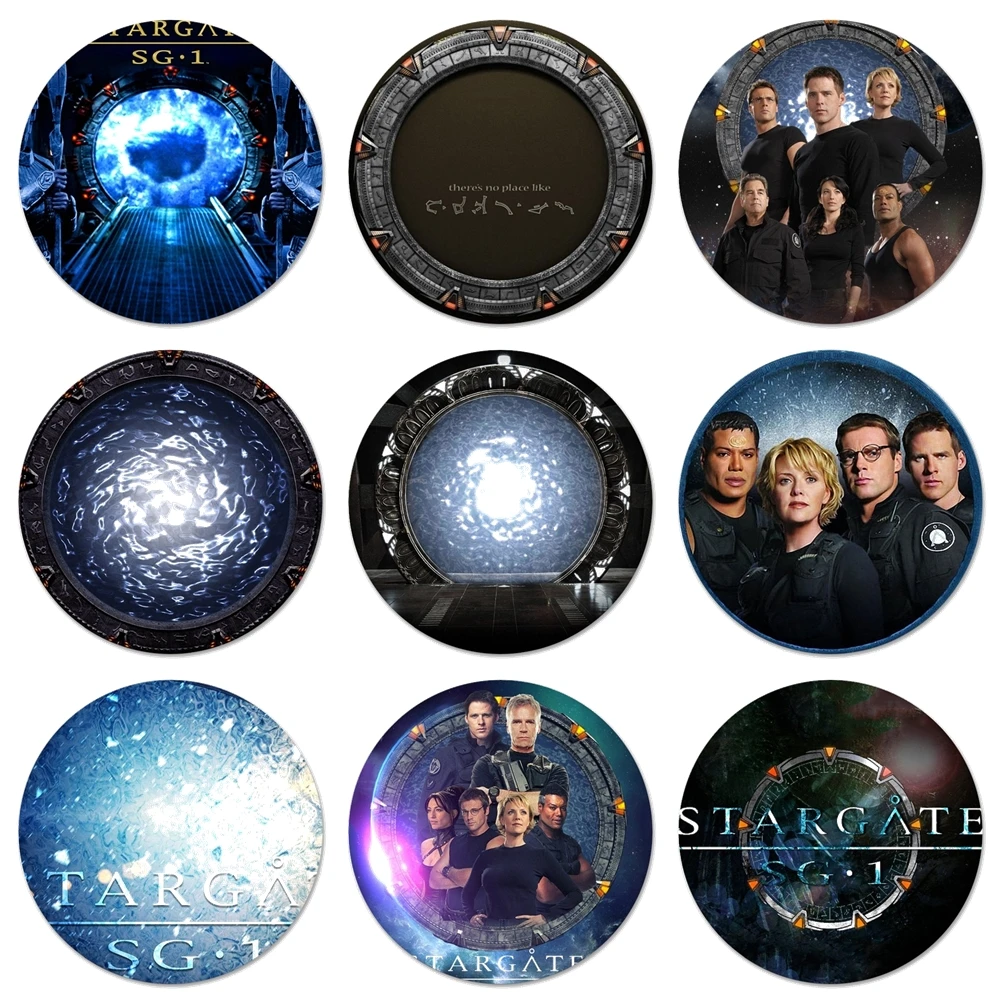 Popular TV Series Stargate SG-1 Icons Pins Badge Decoration Brooches Metal Badges For Backpack Decoration 58mm