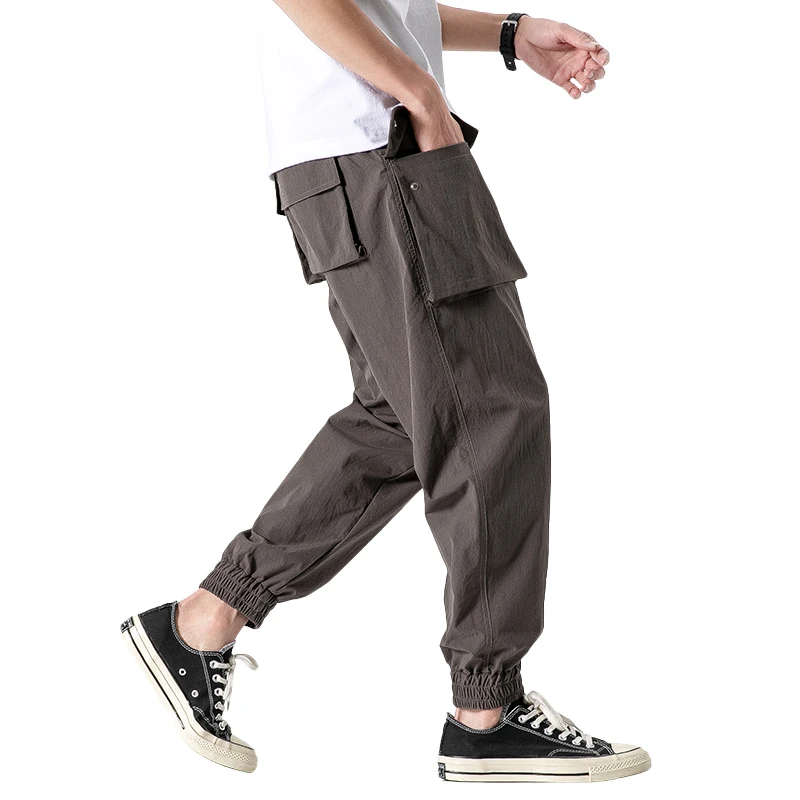 

Streetwear Men's Big Pockets Cargo Harem Pants Hip Hop Casual Male Track Pants Joggers Trousers Fashion Harajuku Men Pants
