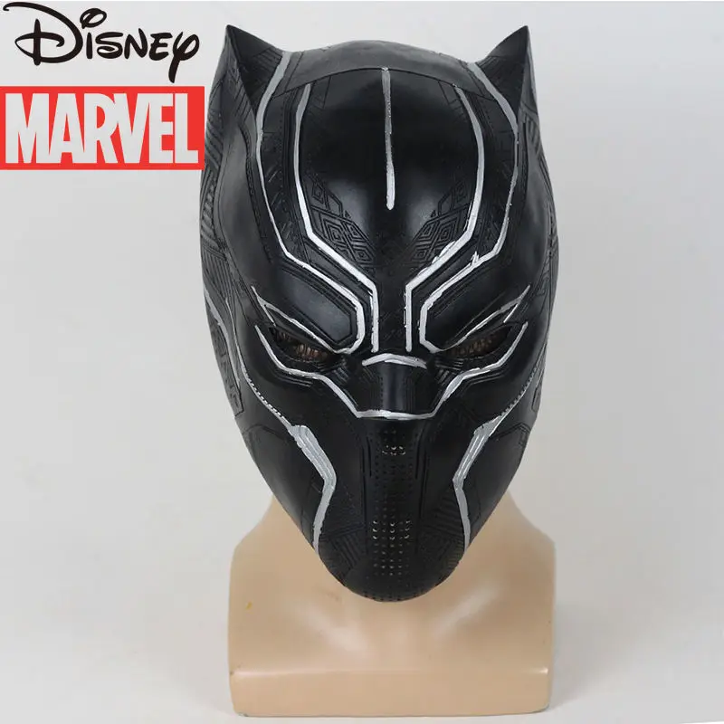 

Disney Marvel Avengers Black Panther Latex Full Face Mask Headgear Halloween Cosplay Peripheral