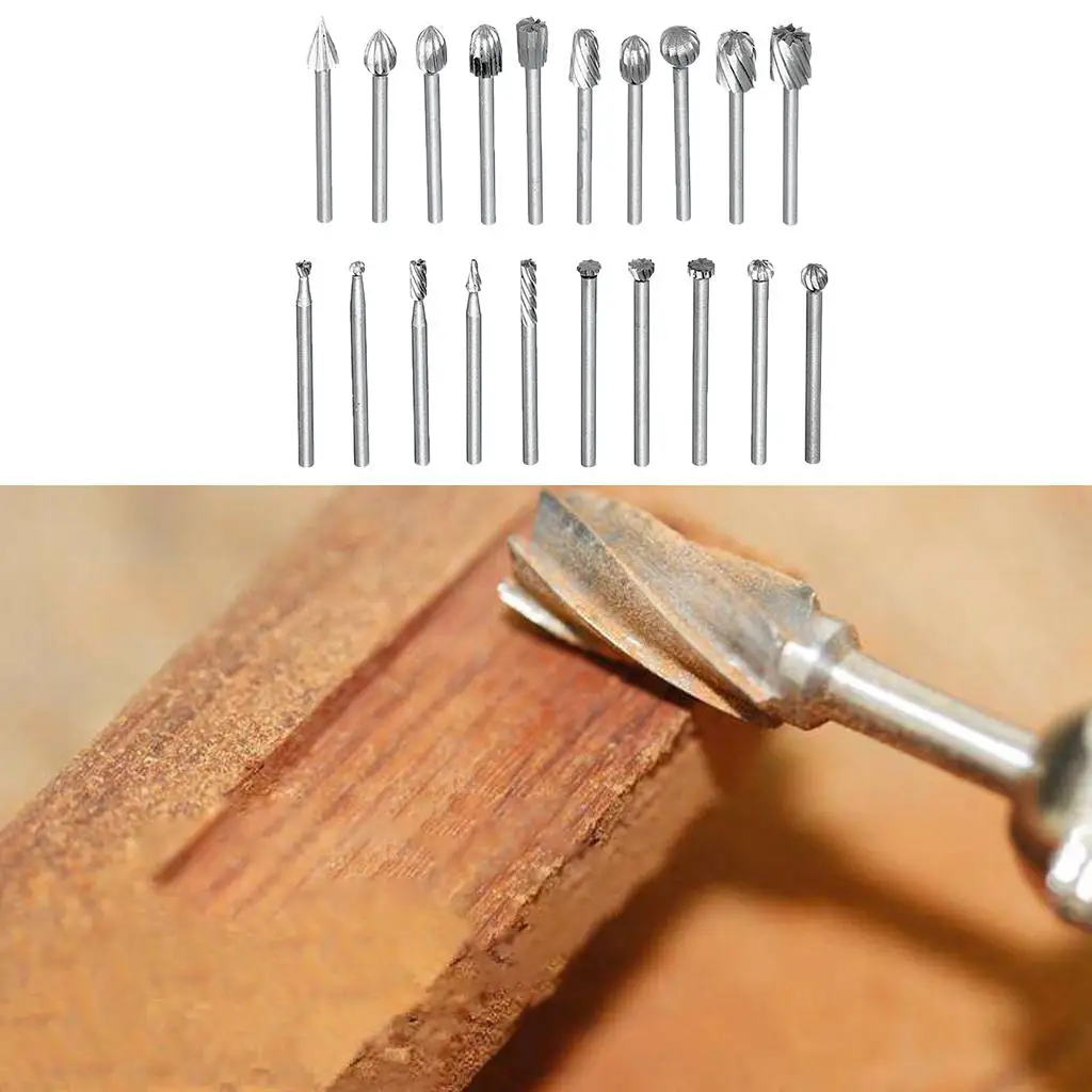 

20Pcs Routing Router Bits Drill Bits Carving Milling Cutter for Engraving Milling Woodworking