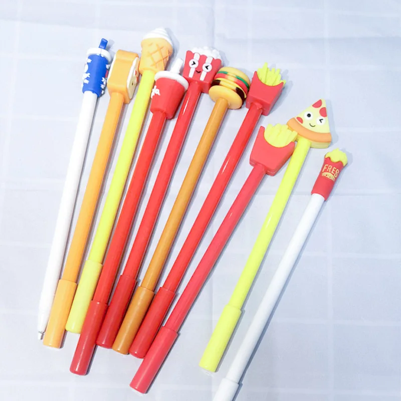 10 шт./компл. креативная кавайная гелевая ручка для еды картошки фри кола