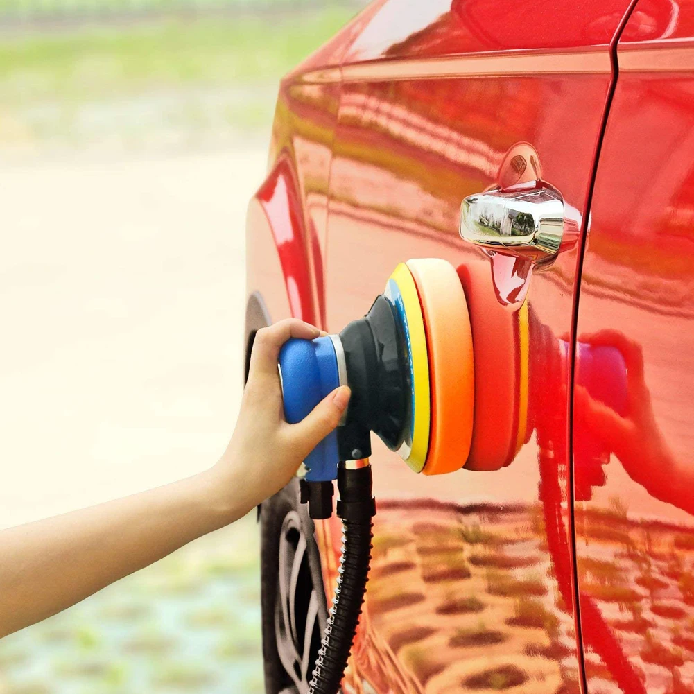 

5 Inch Pneumatic Air Sander Polisher Tool Polishing Random Orbital Palm Machine Grinder For Car Paint Care Rust Removal Sander