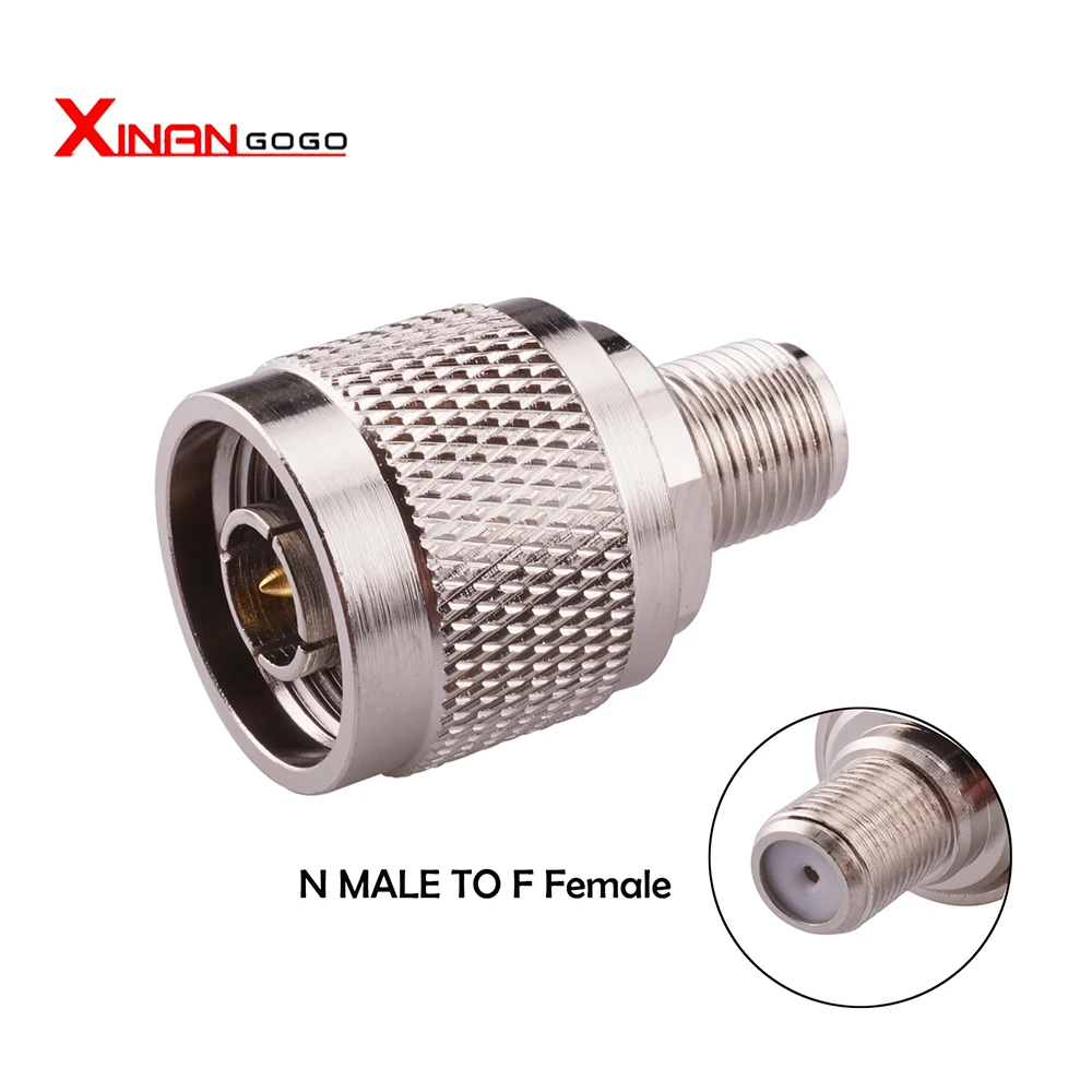 

RF Adapter N Male to F Type Female Coaxial Connector Copper