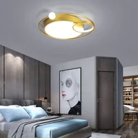 simple gold round small led ceiling lamp for bedroom living dining study room bathroom kitchen loft aisle night indoor lighting