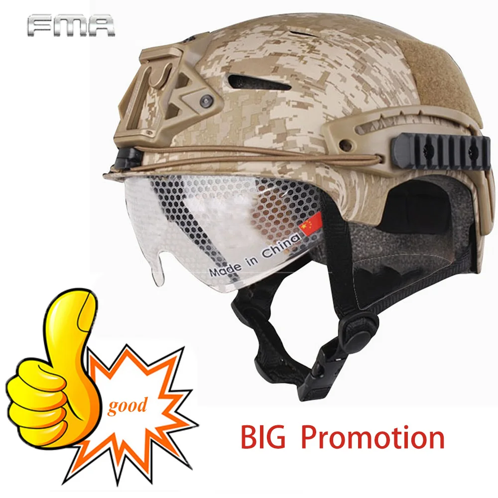 EM8981E Тактический шлем с защитными очками универсальные для CS War Game Camo
