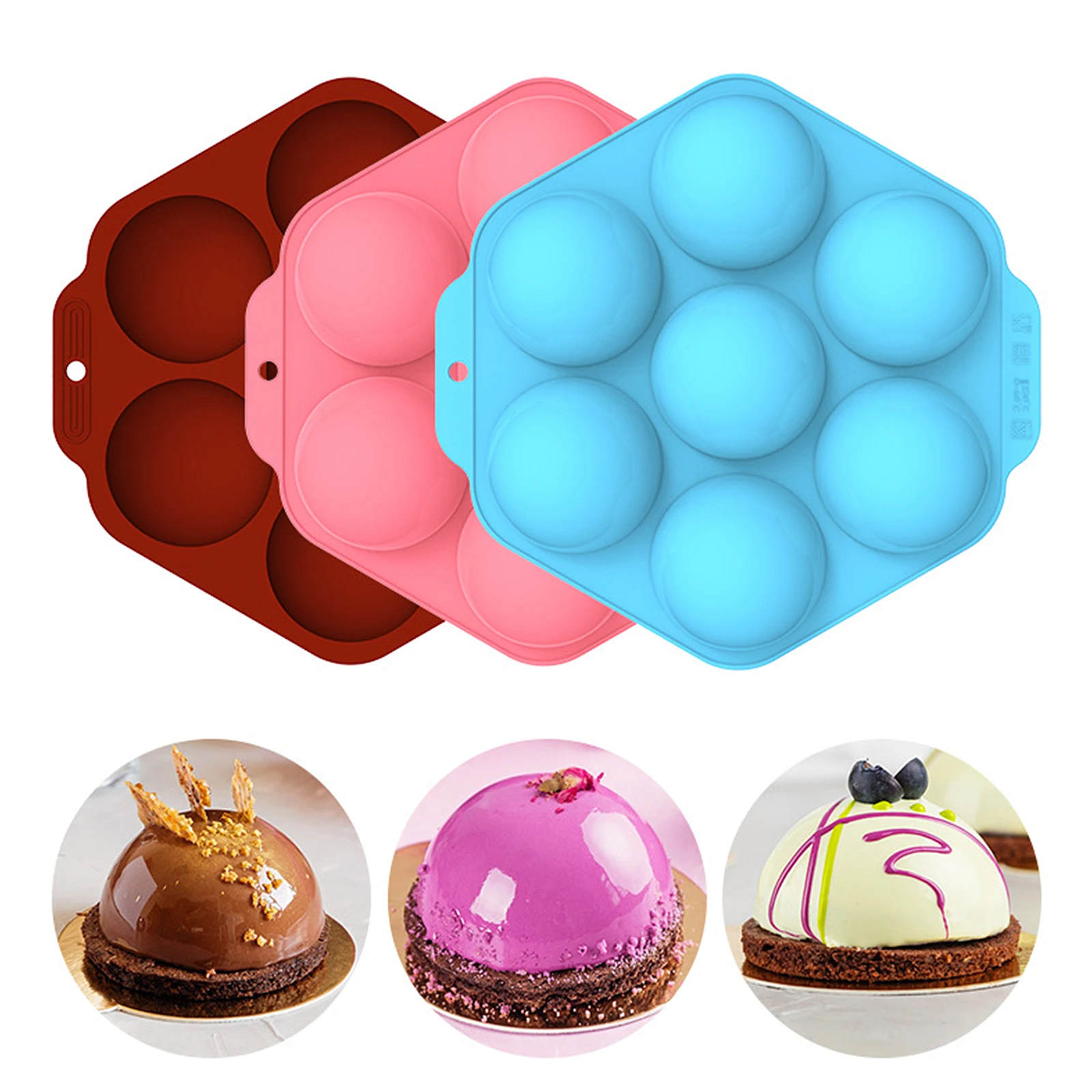 Полусферы силиконовые формы для мыла выпечки инструменты украшения торта Пудинг