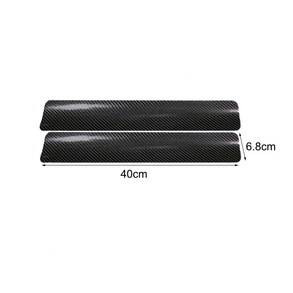 

4Pcs/Set Carbon Styling Sticker Fiber Scuff Plate Film Classic Convenient Auto Supply Motor Vehicles Car Carpet Strip Sticker
