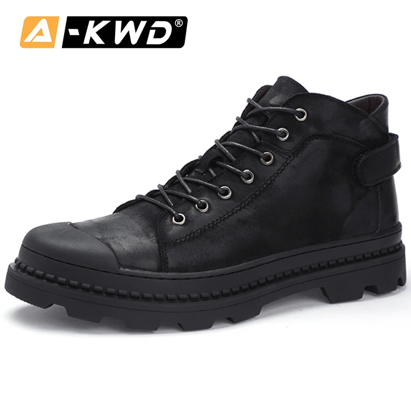New Fashion Black Work Shoes Genuine Leather Men’s Blundstone Boots bottines homme High Top Men Sneakers Man | Обувь