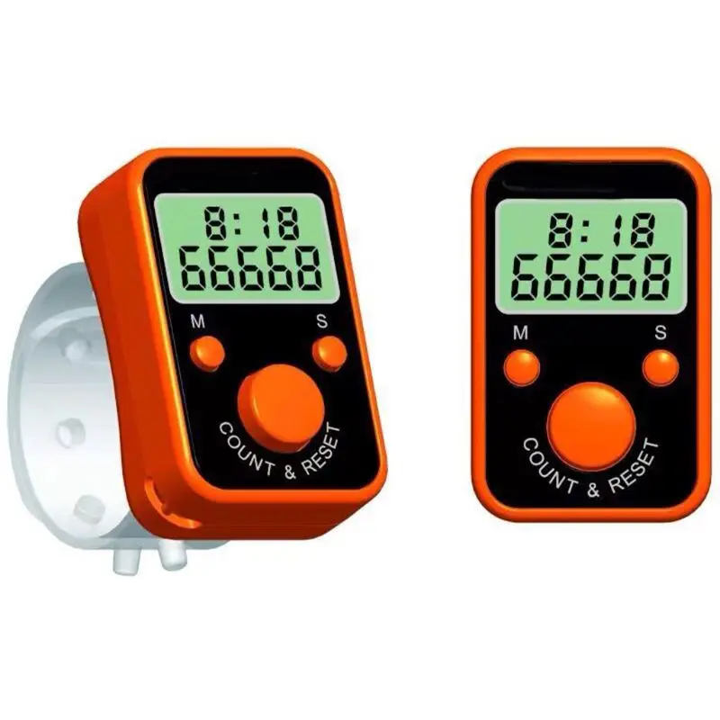 Finger Counter Chanting LCD Electric Digital Display with Time Ring Register Sewing Knitting Weave Tool |