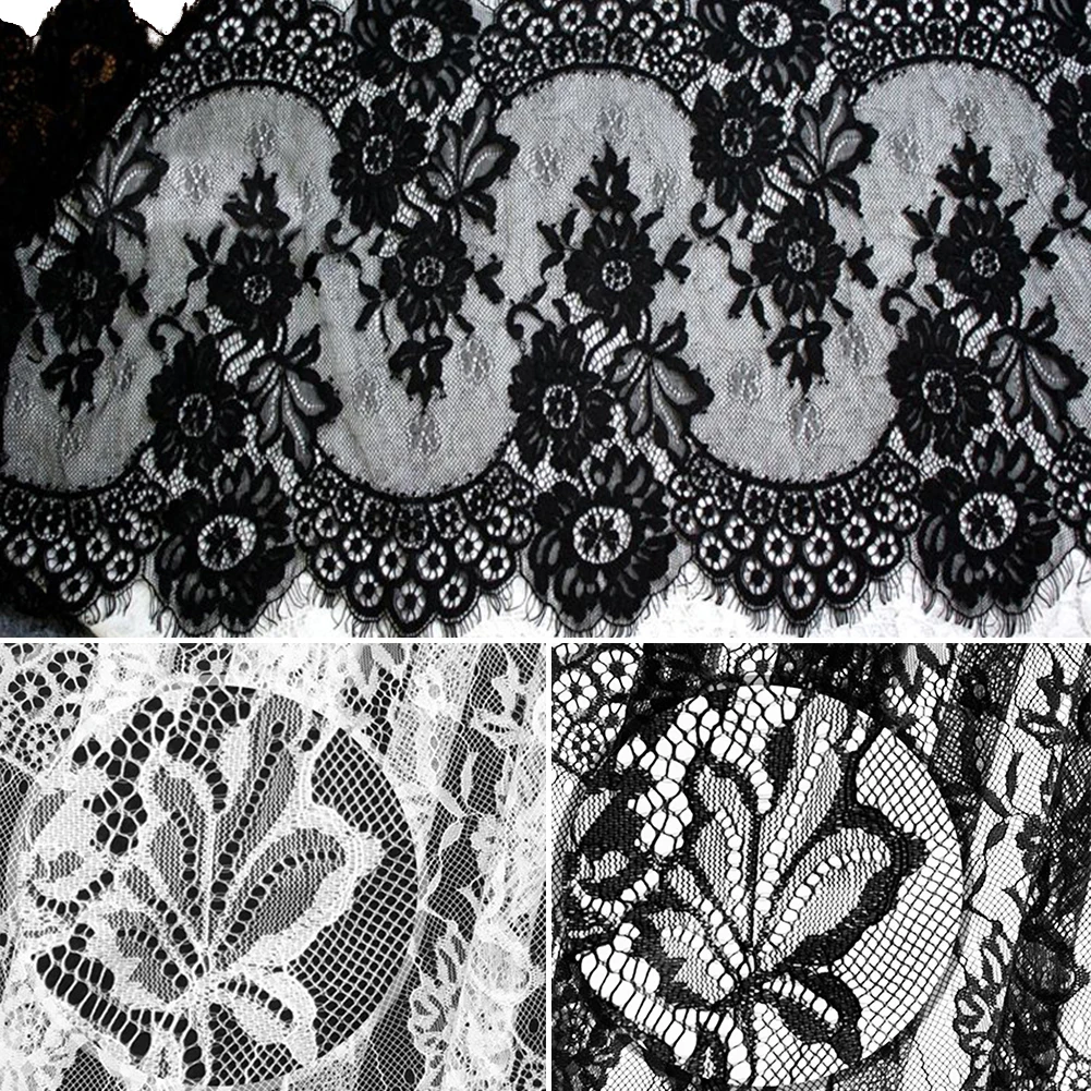 Французское нейлоновое кружево кружевная пряжа для стула с краями ресниц ткань