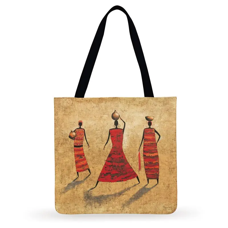 Женская наплечная сумка для покупок абстрактная африканская культура