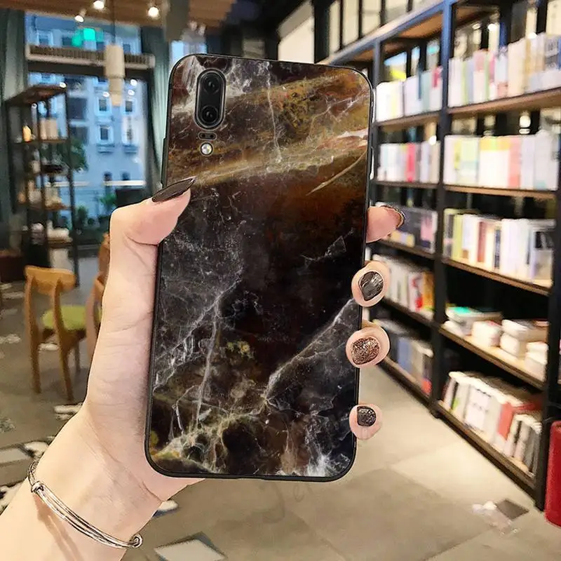 

Gold Marble Texture Granite Phone Case For Huawei honor Mate P 10 20 30 40 Pro 10i 9 10 20 8 x Lite