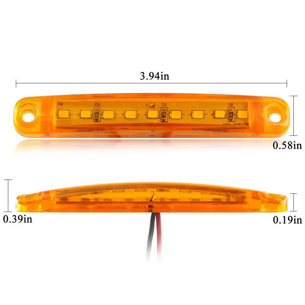 10 шт. фонари для прицепа 9 светодиодов 24 В|Система освещения грузовика| |
