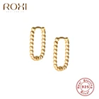 Серьги-кольца женскиемужские из серебра 925 пробы с круглыми бусинами