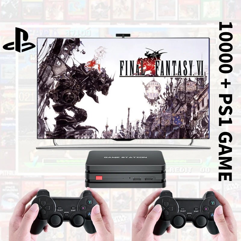 

Беспроводной контроллер Playstation, геймпад Gamestick 10000 и PS1, игровая консоль, семейные видеоигры с поддержкой 4K, ТВ-игр, HDMI-выход