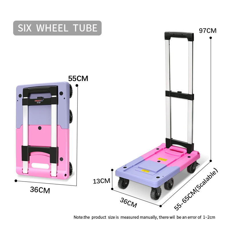 Colorful Heavy Duty Transport Tool Carts Platform Truck Cart Folding Trolley | Luggage