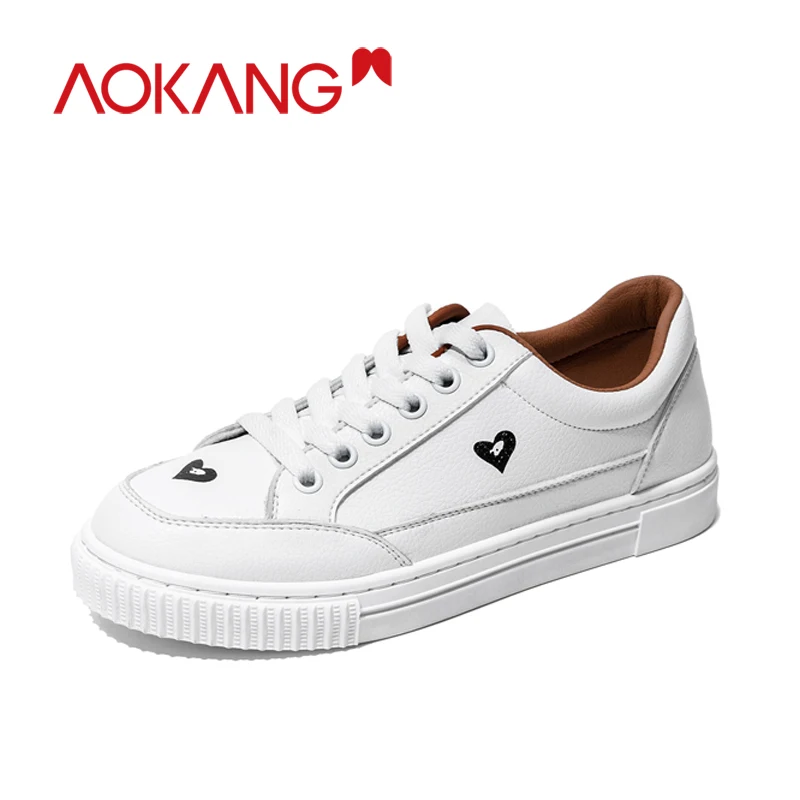 AOKANG kanglong/модные кроссовки женская обувь Новинка Вулканизированная на платформе