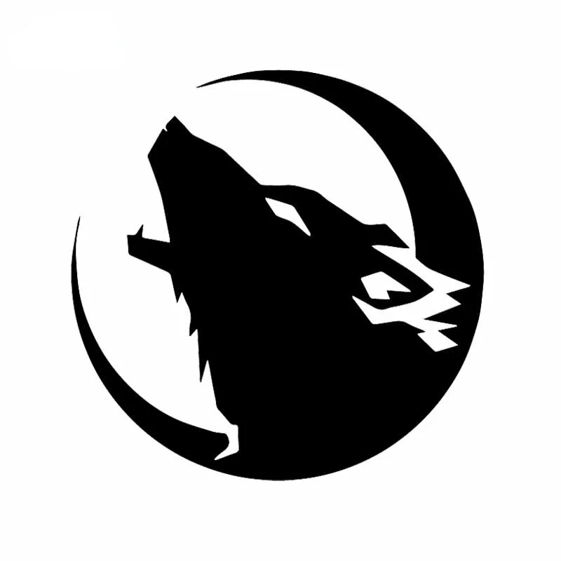 

Creative Moon Howling Wolf Fashion Boutique Car Sticker PVC High Quality Bumper Body Window Waterproof Beautiful Decorate Decal