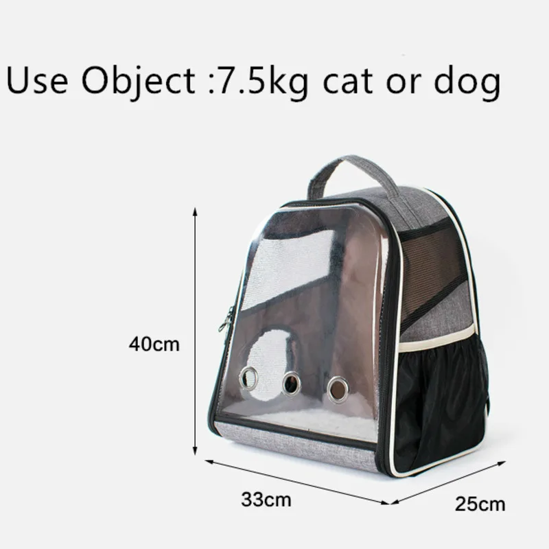 

Volasss Women Oxford Cat Backpack Outdoor Travel Cat Dog Bags Girl Breathable Portable Pet Carrier Bag Transparent Space Capsule