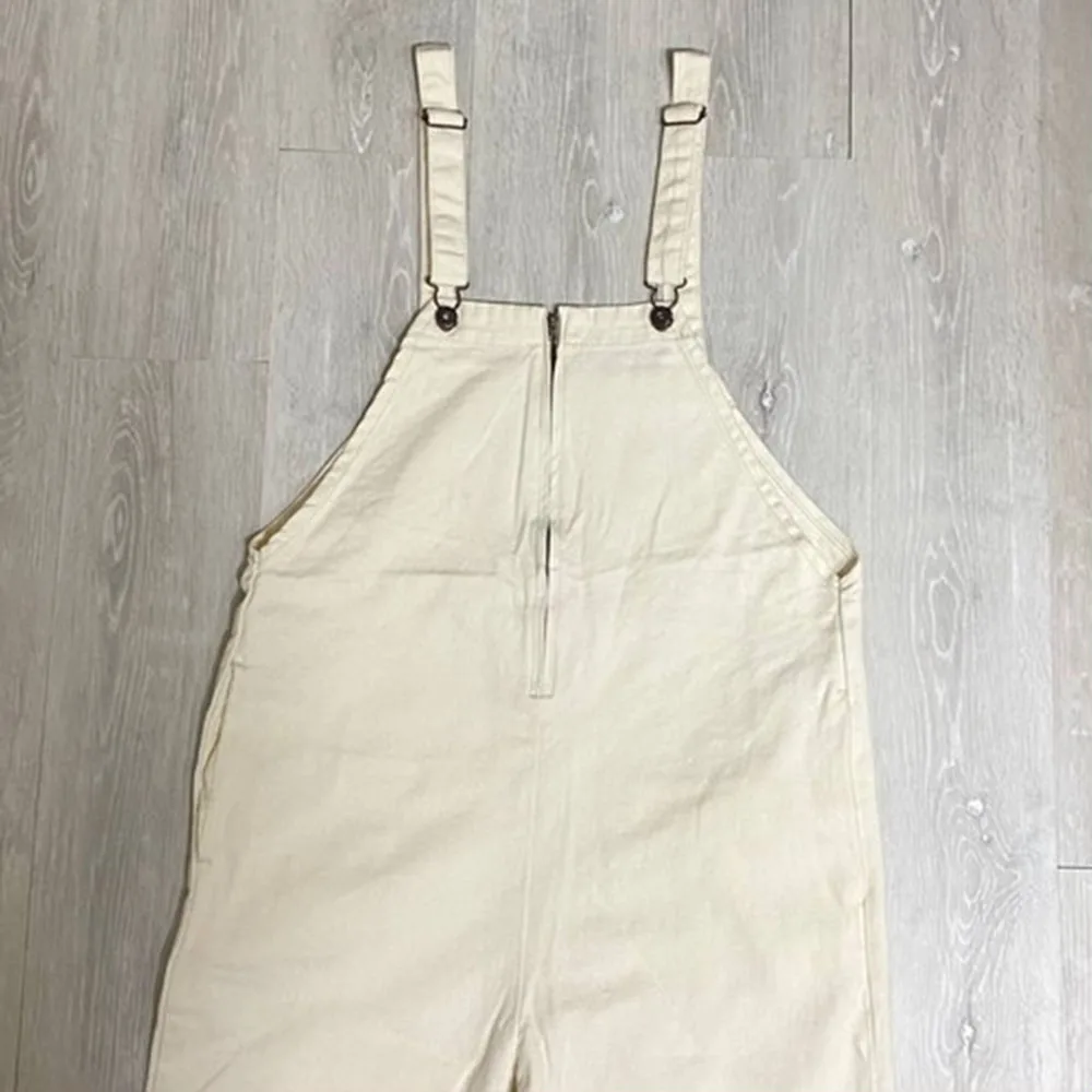 Korean Jumpsuit Women One Piece White Chic Full Length Micro-Elastic With Pocket Straight Loose Suit Casual Office Long Rompers |