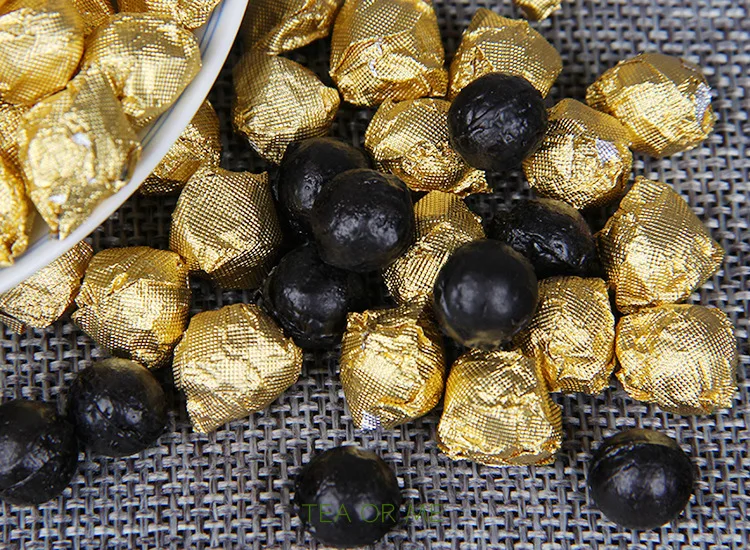 

100 г/кор. Китайский Юньнань спелый чай Золотая Оловянная Фольга упаковочная Подарочная коробка Чай из смолы чай пуэр крем