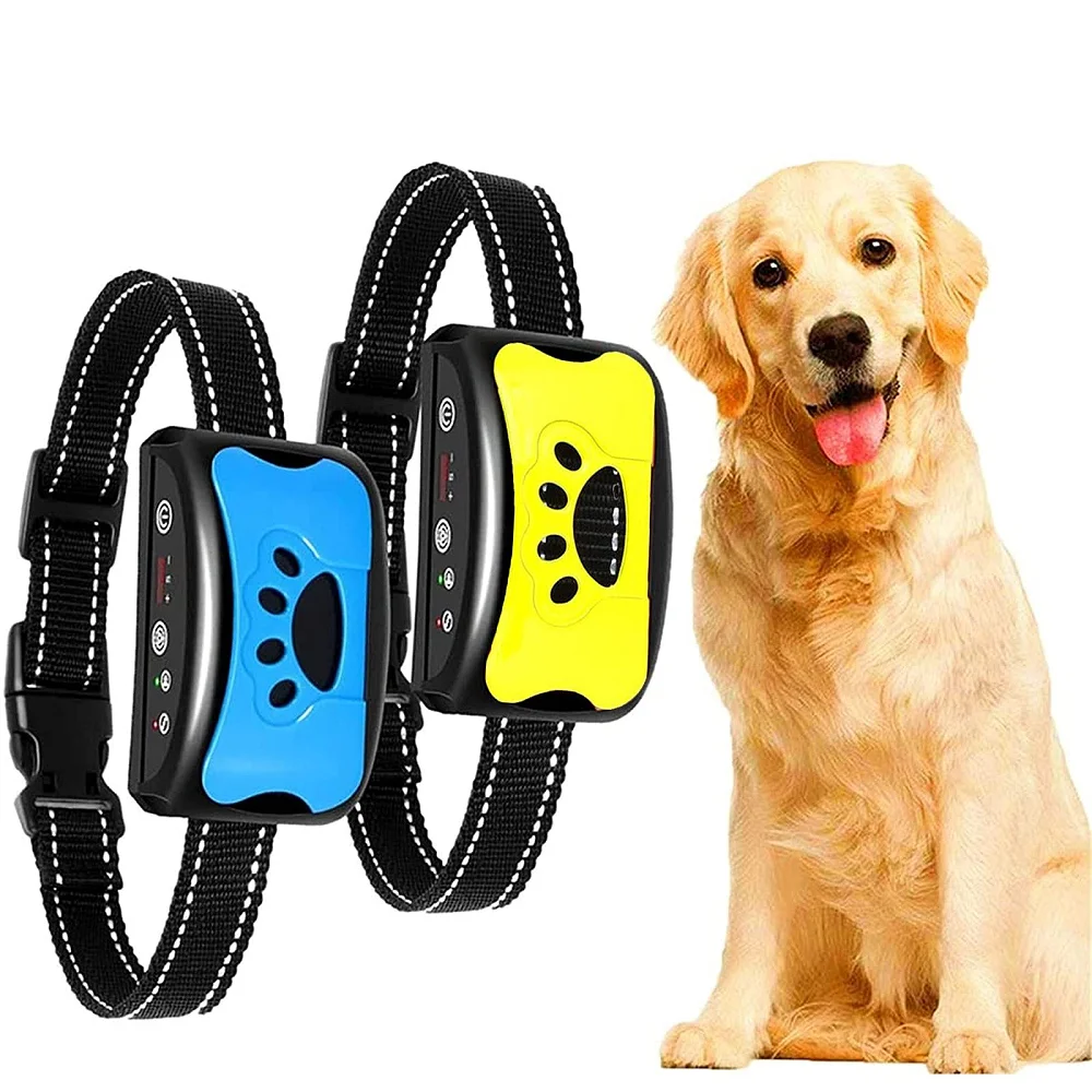 

2PCS Pet Dog Anti Barking Collars Ultrasonic Waterproof Barking Control Device For Dog Training Stop Barking Training Collar