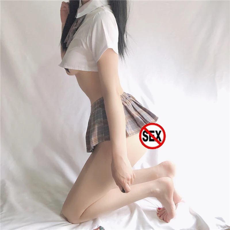 Японский Стиль женщины сексуальный костюм школьницы болельщик плед для ночного