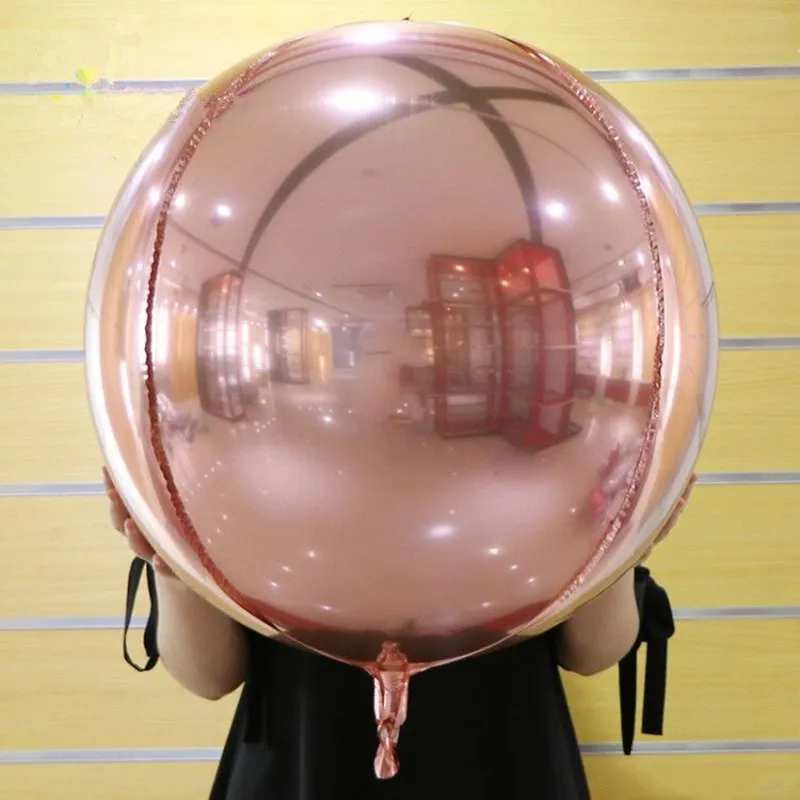 20 шт. 32 дюймов Роза цвета: золотистый серебристый 4D большой металлической круглой