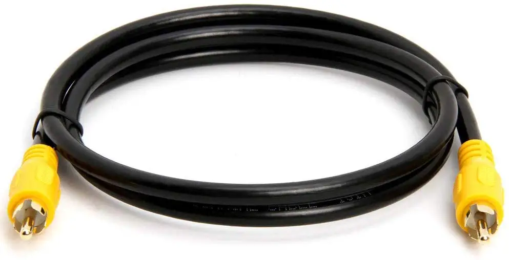 Кабель сабвуферный RCA, 6 футов/1,8 м (1 штекер RCA на 1 штекер RCA композитный аудио/видео кабель), коаксиальный кабель S/PDIF, цифровой Audi