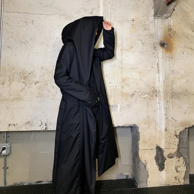 Мужская Японская уличная куртка с капюшоном плащ мужская и женская в стиле панк