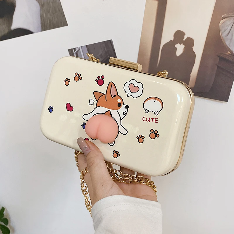 

YANXI Purses And Handbags For Women Cute Fashion Chain Shoulder Crossbody Totes Girls Cartoon Clutch Female Designer Makeup Bags