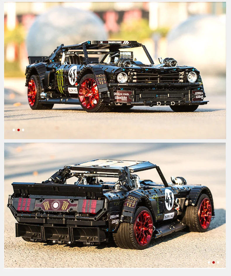 technics 2.4GHZ Remote radio control building block 1:8 scale ford mustang GT sport car model app rc toy collection for gifts