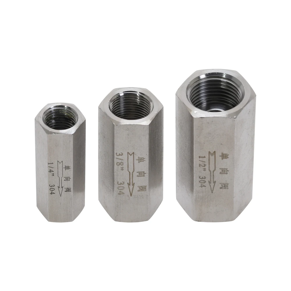 

1 шт. 1/8 ''1/4'' 3/8 ''1/2'' Женская резьба 304 нержавеющая сталь воздушный обратный клапан односторонний клапан для воды, нефти и газа