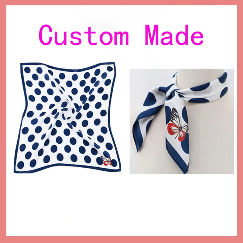 

2021 new luxury brand rayon letter pattern scarf women headband bag accessories small bow WJ20066AD